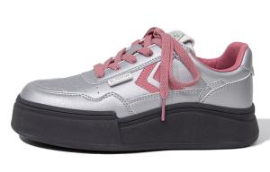 Скейтбордические кеды женские низкие серебристо-розовый Feiyue, цвет Silver/pink