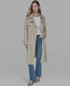 Женский тренч с вышитым воротником KARL LAGERFELD PARIS, Desert Sand