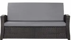 Подушка для скамейки 100×50×50x7 см серая - подушка для сиденья садовой скамейки со съемным чехлом, удобная обивка для улицы и террасы Setgarden