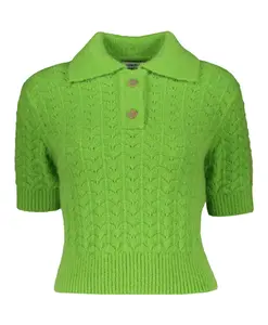 Трикотажная рубашка-поло в рубчик Low Classic, зеленый