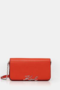 Кожаная сумка K/SIGNATURE Karl Lagerfeld, оранжевый