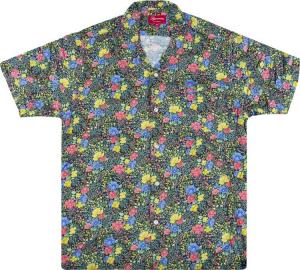 Рубашка Supreme Mini Floral Rayon Short-Sleeve Shirt 'Black', черный