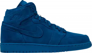 Кроссовки Air Jordan 1 Retro High GS Blue Suede, синий