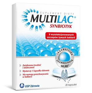 Диетическая добавка, USP Zdrowie, Multilac, 20 капсул