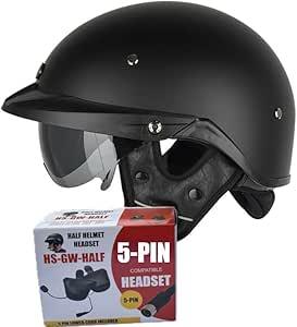 Полушлем матовый Honda Soman H6, черный