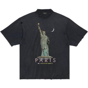 Футболка Balenciaga Medium Fit T-Shirt Faded Black, черный