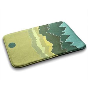 Коврик для ванной Tulup Berge Abstraktion, 90x1x90 см, зеленый