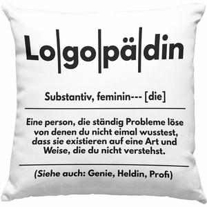 Тренд - Подушка-логопед определения декоративная с наполнителем 40х40 подарок логопеду-логопеду (розовый) Trendation
