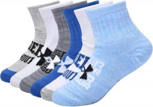 Under Armour детские носки Essential Quarter, набор, Light Blue