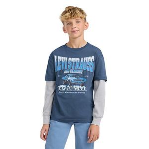 Детская футболка с принтом Boys 8-20 twofer Levi'S, Blue Car