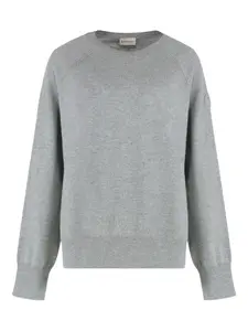 Свитер с круглым вырезом Moncler, серый