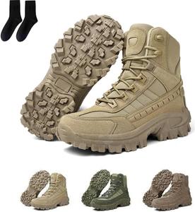 Водонепроницаемые ортопедические противопроколные и походные ботинки для мужчин Generic, хаки