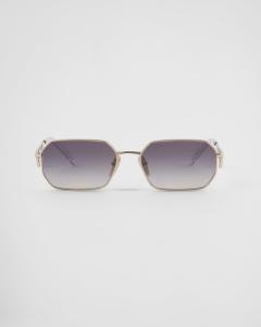 Солнцезащитные очки с треугольным логотипом Prada, фиолетовый