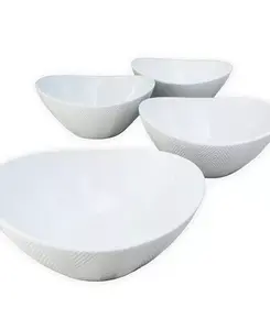 Сервировочные миски Highlands, набор из 4 шт. Euro Ceramica, white