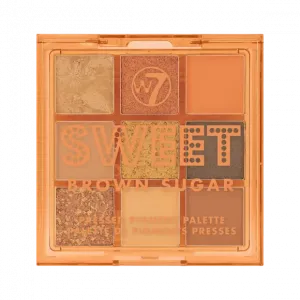 W7 Sweet палитра прессованных пигментов Brown Sugar для век, 8,1 г