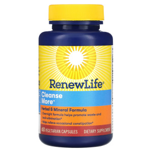 Renew Life, Cleanse More, 60 растительных капсул