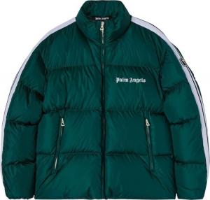 Куртка Palm Angels Classic Track Down Jacket 'Green/White', зеленый