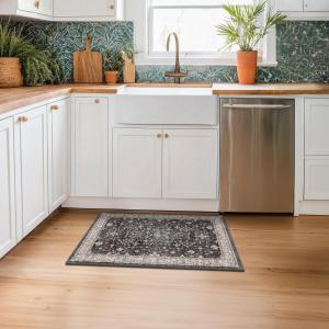 Ковёр Hazo Haus для кухни, 61х92 см, пепельный/мультицвет