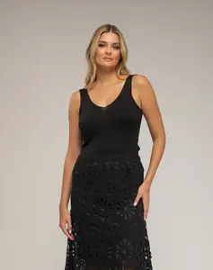 Женский вязаный джемпер с люрексом Tantra, черный