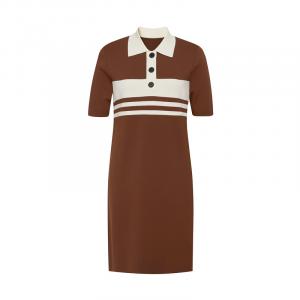 Простое трикотажное платье Deep Breath с короткими рукавами в полоску, черно-белый