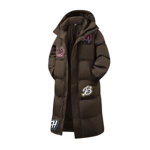 Пуховик Unisex с капюшоном утепленный стеганый HUANQIU, coffee