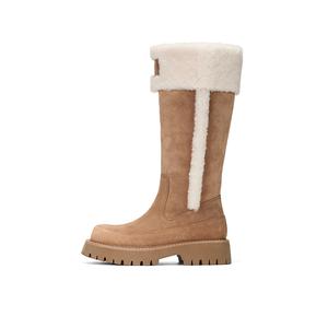 Теплые высокие сапоги с флисовой подкладкой. Износостойкие, нескользящие, женские зимние сапоги с флисовой подкладкой GG-CC, Khaki