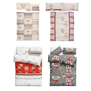 Моё домашнее постельное белье» Янина в размерах. 135х200 или 155х220 см", 100% хлопок, много зимних дизайнов: пэчворк, снеговик, сова, мишка My Home, цвет Bärchen