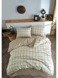 Комплект постельного белья Renforcé ''Kare'' кремово-бежевого цвета Colourful Cotton, 155x220 см