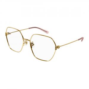 GUCCI Очки с геометрической оправой, Gold