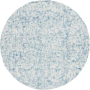 Ковер SAFAVIEH, 183 x 183 см, Abstract Collection, Blue & Ivory, геометрический рисунок, ручной работы из шерсти, идеально для гостиной, спальни, столовой (ABT495M-6R)