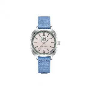 Lee Кварцевые женские часы на нейлоновом ремешке с бежевым циферблатом