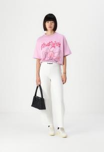 Брюки BASIC LOGO WOMAN WIDE LEG PANTS LOW LIGHTS STUDIOS®, бежевый