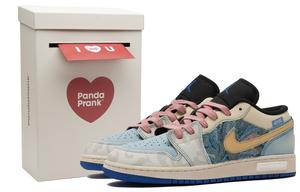 Air 1 Panda Mischief Heartfelt Email Impressionist низкие винтажные баскетбольные кроссовки GS Jordan, синий/розовый