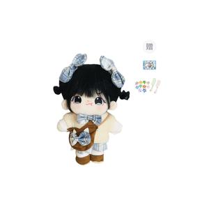 Стильное платье для куклы из хлопка с съемным нарядом, плюшевая кукла высотой 20 см BANLI