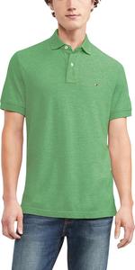 Мужская рубашка-поло Tommy Hilfiger с короткими рукавами из хлопка пике классического кроя, Apple Green Heather
