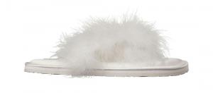 Сандалии Skims Faux Feather, слоновая кость