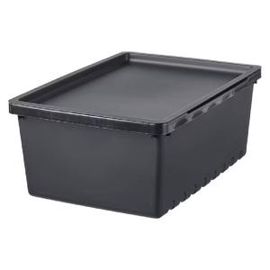 Ящик для хранения с крышкой Ikea Uppsnofsad 35X25X14 см, черный