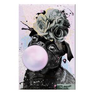 Фреска Artgeist Pug With Bubble Gum, разноцветный