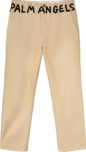 Брюки Palm Angels Seasonal Logo Pants 'Beige/Black', кремовый