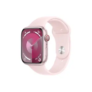 Умные часы Apple Watch Series 9 (GPS+Cellular), 45мм, Pink Aluminum Case/Pink Sport Band - M/L