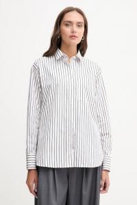 Хлопковая рубашка Lacoste, белый