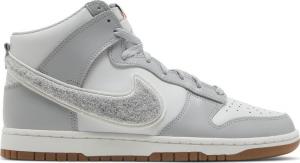 Кроссовки Nike Dunk High 'Chenille Swoosh - Light Smoke Grey', серый