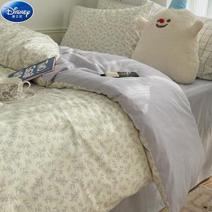 Disney Комплект постельного белья, 3 предмета, простыня, пододеяльник 150x200 см, 1.2 м, хлопок, цвет цинъя
