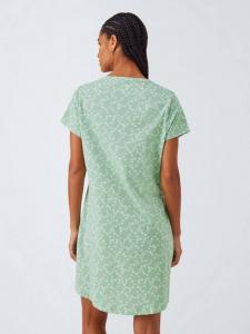 Платье-ночнушка Ditsy с V-образным вырезом John Lewis, Light Green