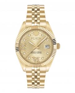 Часы с превосходным кристаллом Date Philipp Plein, золотой/золотой/золотой
