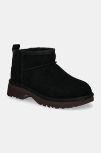 Детские замшевые зимние ботинки KIDS CLASSIC ULTRA MINI NEW HEIGHTS Ugg, черный