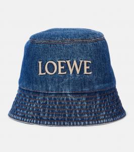 Джинсовая панама с логотипом Paula's Ibiza Loewe, Denim Blue