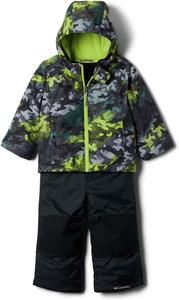 Columbia Boys' Frosty Slope Set, City Grey Brushed Camo/Bright Chartreuse