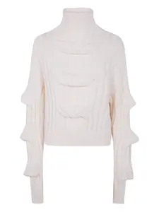 Вязаный топ с воротником-стойкой Mrz, белый