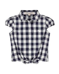 Hope & Henry Топ с завязками спереди, синий